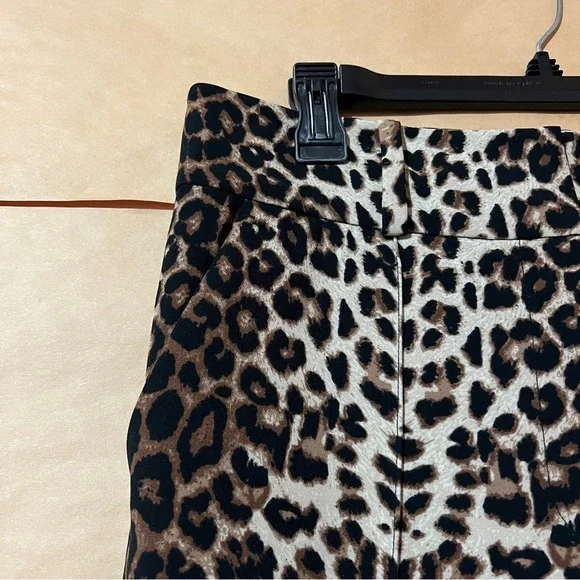 Veronica Beard | Lago Trouser Pants Tailored Pintuck Leopard Print Size 10 - Picture 5 of 12